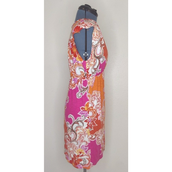 SONOMA Multicolor Pattern Empire Waist Sleeveless Midi Sun Dress - Picture 4 of 9